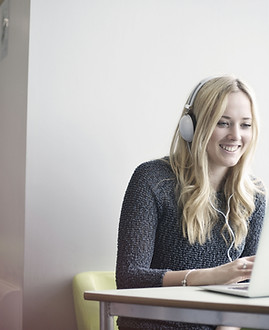 Girl Using Laptop